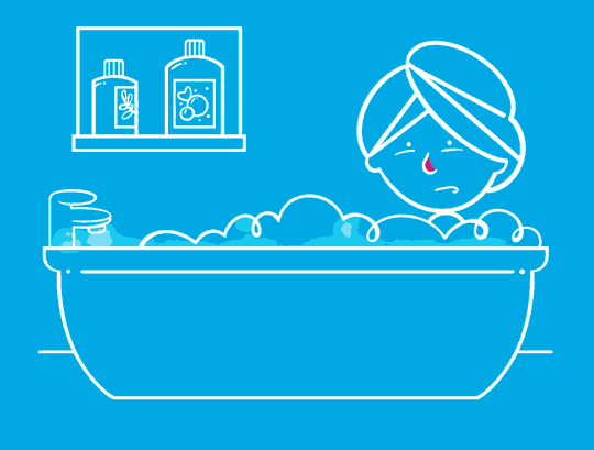 Soak away the sniffles in a nice, warm bath